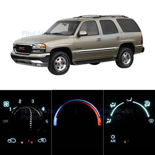 Led package ac temperature climate control white bulb for 2000-2002 gmc yukon