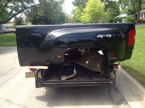 2007 black chevy gmc duramax 3500 dually long truck bed 8 foot tailights