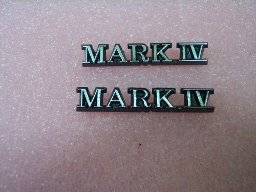 1972-76 mark iv fender emblems good used  one pair