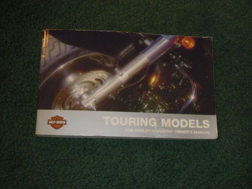 2006 harley davidson touring models owners manual