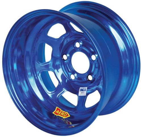 Aero race wheels 52-series 15x8 in 5x5.00 blue chrome wheel p/n 52-985020blu