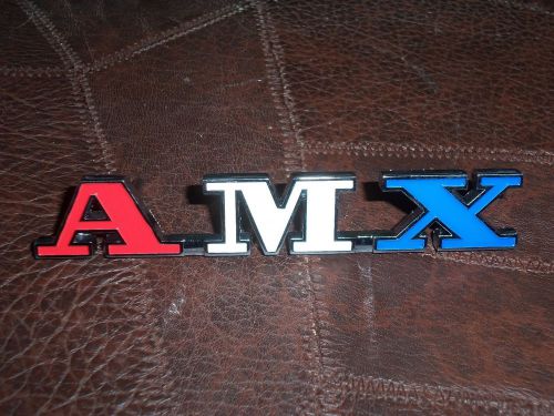 Amx emblem &#039; new - top quality chrome metal &#039; 1971 - 74 ( made in usa )