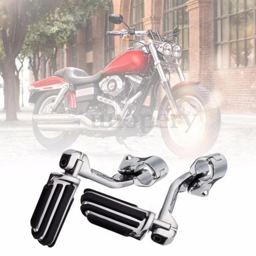 New 1.25&#039;&#039; 3.2cm chrome long adjustable foot pegs pedals for harley-davidson