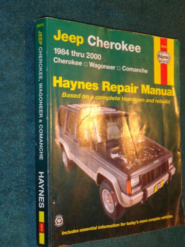 1984-2000 jeep / cherokee / wagoneer / comanche+  shop manual / hayne&#039;s book 99+