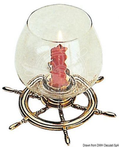Osculati polished brass smoke candle holder steering wheel