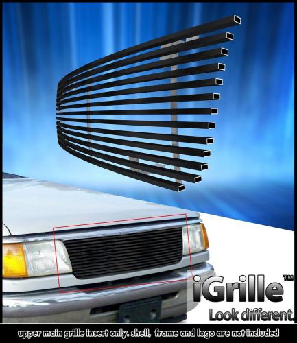 Fits 1993-1997 ford ranger black stainless steel billet grille grill insert