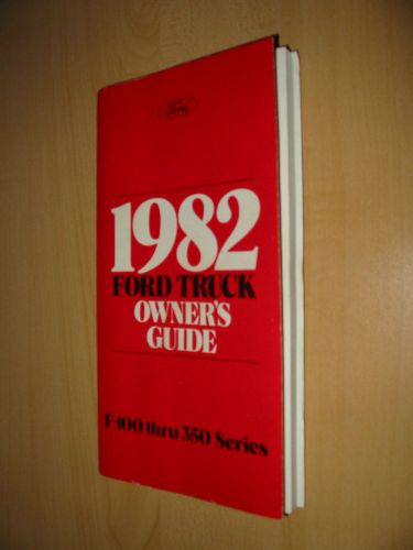 Owners manual for 1982 ford trucks...original...ok condition