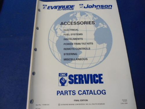 1991 omc evinrude/johnson parts catalog, accessories models