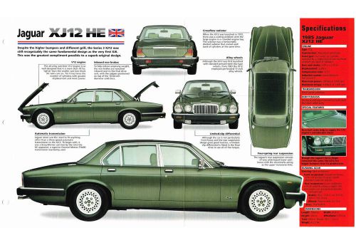 Jaguar  xj12 he xj-12 imp brochure: 1984,1985,1986,.........