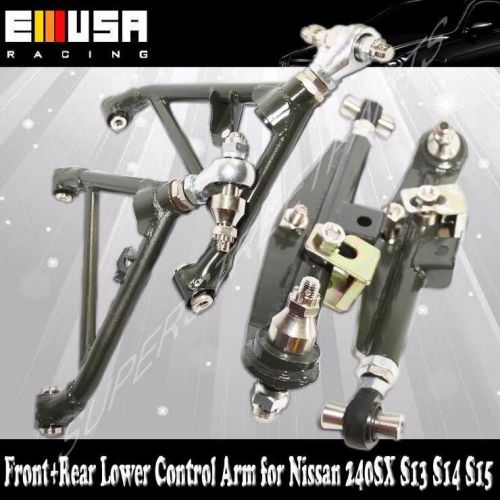 For 240sx 1989-1994 s13 1995-1998 s14 f&amp;r  adj. lower control arms deep green