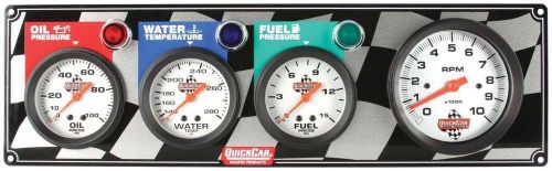 Quickcar 3 gauge panel op/wt/fp with 3 3/8&#034; tach. 61-60423