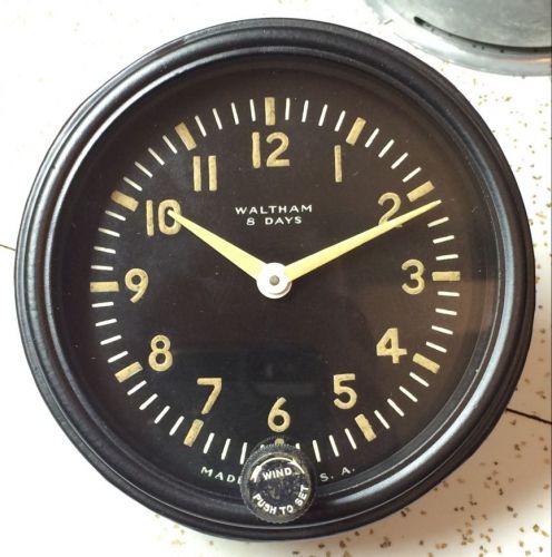 Waltham sherman tank house clock model 12809-t.d.-12 9 jewel 37s aircraft clock