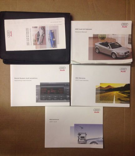 2007 audi a4 cabriolet owner&#039;s manual with case