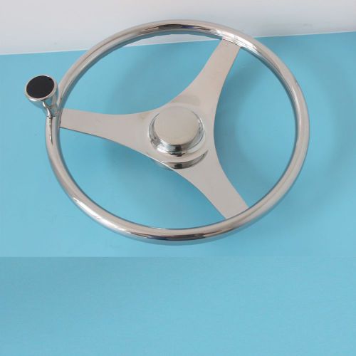 Excellent goods  boat steering wheel 13.5 inch stainless steel with control knob