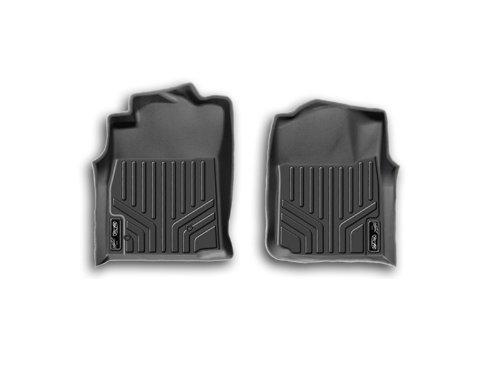 Black custom fit floor liners  front pair for toyota tacoma max mats a0033
