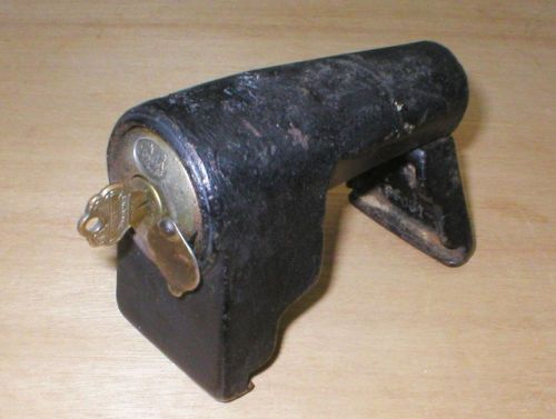 Antique oakes, indianapolis spare tire lock - complete w/ key - great condition