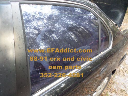 1996-2000 honda civic sedan rear door window glass driver/left side rear