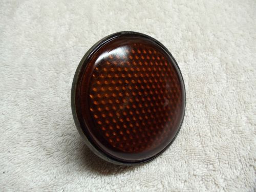 ~1~vintage~antique~1920&#039;s 1930&#039;s 1940&#039;s hexagon/honeycomb amber glass reflector~