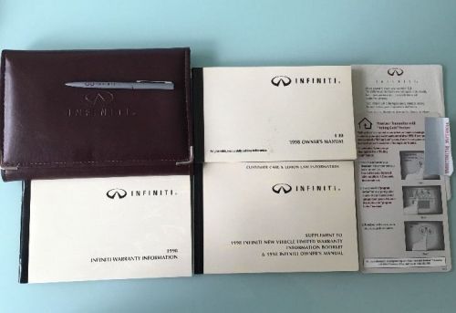 1998 infiniti i30 owners manual set w/ leather case oem