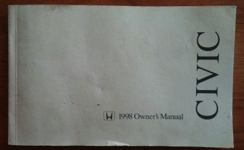 1998 honda civic sedan owners manual