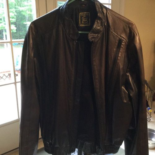 Hein gericke brown leather lightweight motorcycle jacket men&#039;s size 44