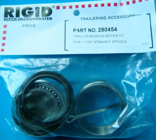 Trailer bearing repair kit 1 1/16&#034; straight spindle - bearings, seal, cap *new*