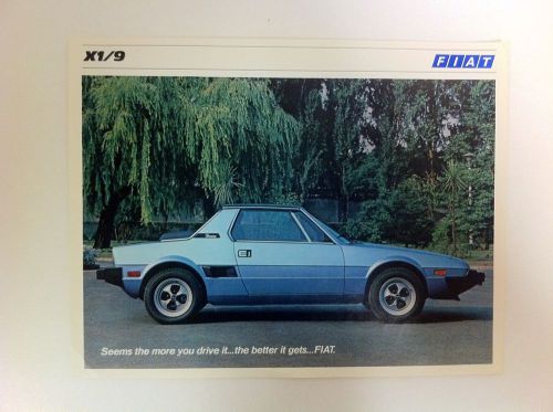 Fiat x1/9 x19 original sales brochure fact sheet - #(f-49)