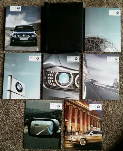 2009 09 bmw 5-series owner&#039;s owners manual set books w/ case oem