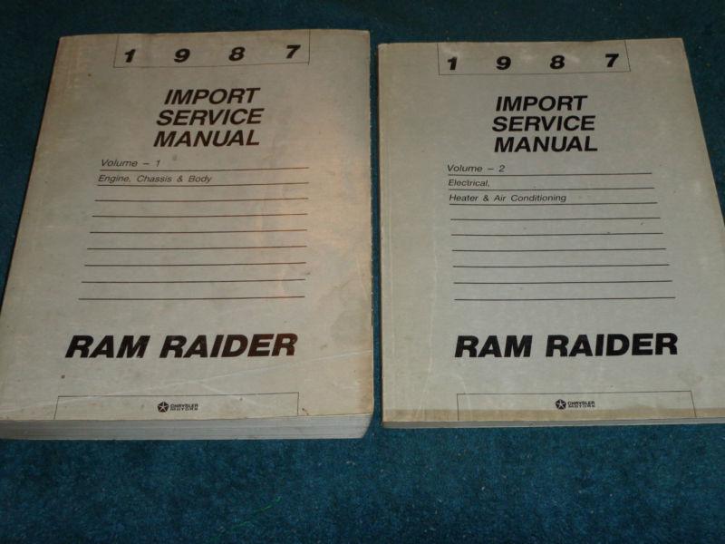1987 dodge ram raider  / shop manual set / shop book set original 2 pieces