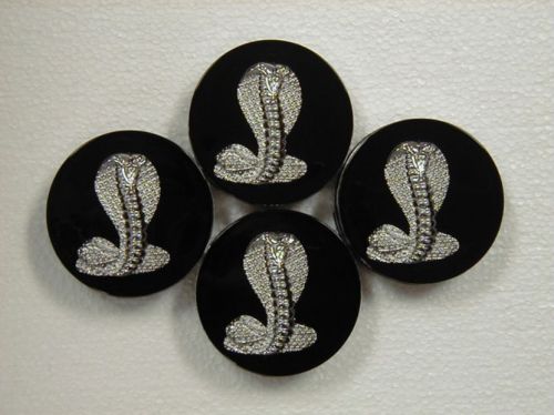 Set of 4 cobra center caps fits 84-93 mustang cobra r wheels co-582 2 1/4 2.25&#034;