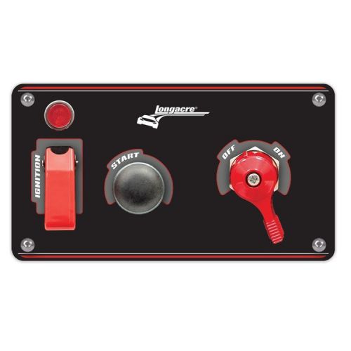 Longacre 44871 flip-up start / ignition panel w/ pilot light &amp; battery disconnec