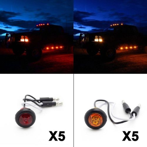 10x truck 4x4 offroad suv pickup round front top rear side marker lights lamps