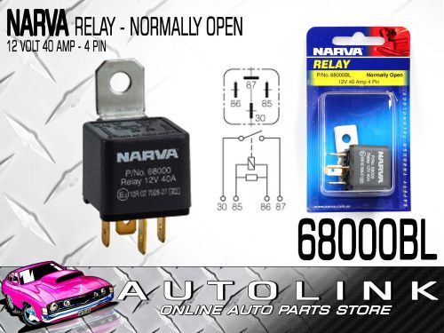 Narva 68000 relay 4 pin normal open 40 amp 12 volt 68000bl