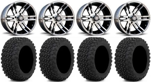 Fairway alloys flex dark tint golf wheels 14&#034; 23x10-14 xt trail tires yamaha