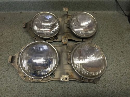 Chevy luv double headlight assemblies 72-77 oem buckets / bulbs complete