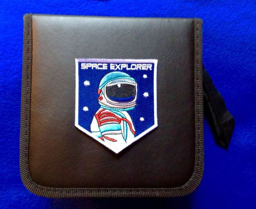 Space explorer  cd dvd case wallet holder  - holds 48 cds dvds  nasa astronaut