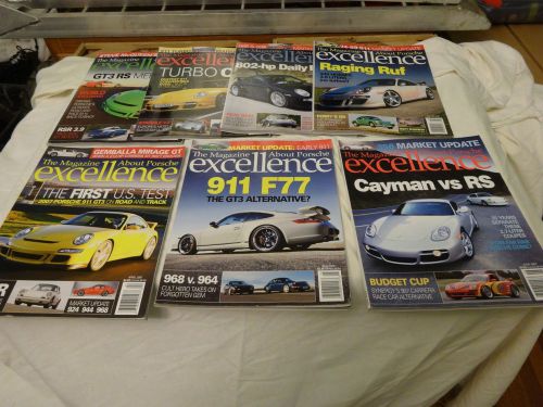 7 issues 2007 porsche excellence magazines