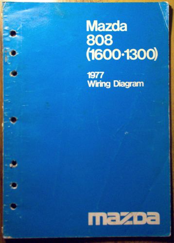 1977 mazda 808 (1600-1300) wiring diagram service shop manual 77 oem