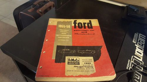 Ford 1955 56 chassis parts and accessories catalog passenger and thunderbird