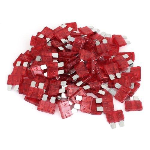 Uxcell? 100 pcs 10amp 10a red body two prong blade plug-in atc fuses