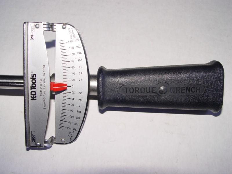 Torque wrench kd tools 2957 0-150 feet/pounds 1/2-inch drive beam made in usa 