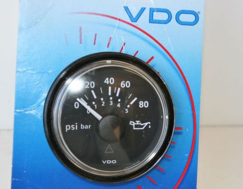 New vdo a2c53191402 s engine oil pressure 12vdc 2-1/16&#034; gauge 80 psi volvo boat