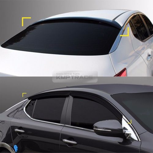 For kia 2011-2015 optima k5 smoke window vent visor rear roof spoiler garnish 5p