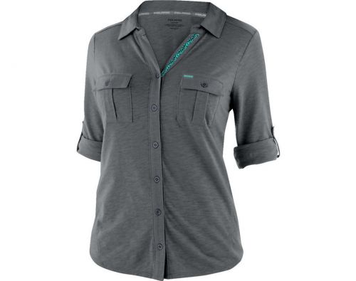 Oem polaris women&#039;s gray salt river shirt button up size s-3xl