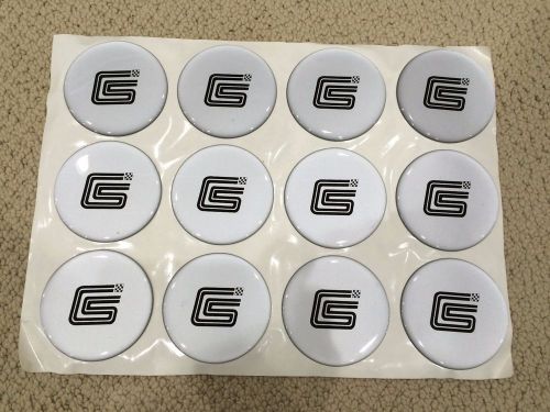 A 12 pc sheet shelby hub cap stickers made for shelby dodge&#039;s in the 1980&#039;s
