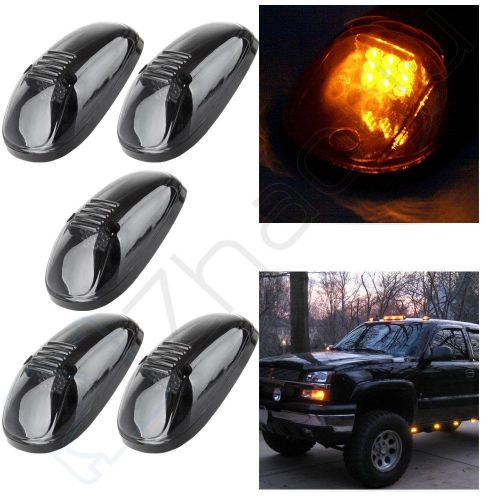 5pcs smoked cover amber cab roof marker running lights truck suv for dodge ram