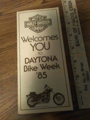 1985 harley-davidson  daytona bike week brochere