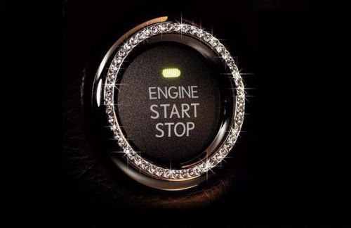 Bling rhinestone car start ignition button diamond sticker interior accessory