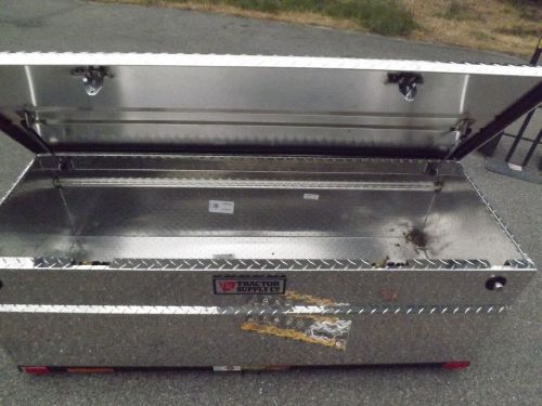 Tractor supply chest storage box mounted on hitch carrier