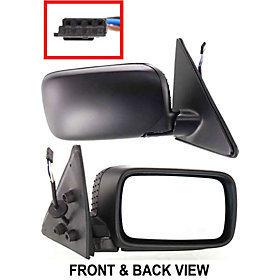 Power heated side view door mirror assembly passenger's right
